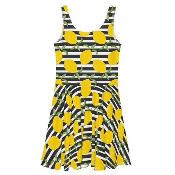 Stripe Lemon Summer Pin Up Dress - Picture 10 of 14